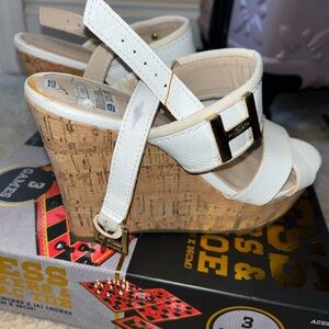 White Wedge Sandals